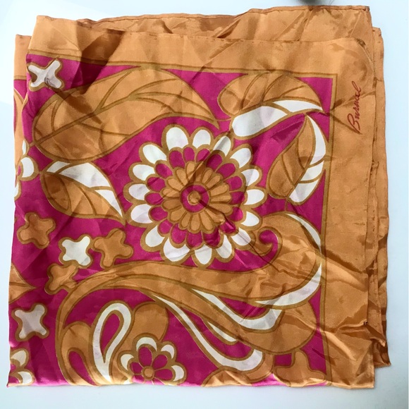 Vintage Accessories - Vintage Silk Floral Scarf